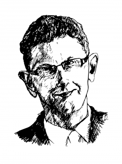 Drawing of Peter Uvin
