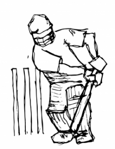 Drawing of a hockey player